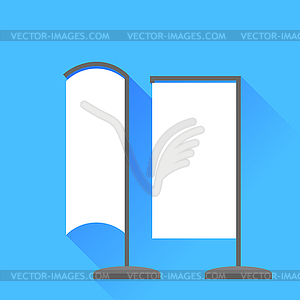 Vertical Beach Banner Icons - vector clipart