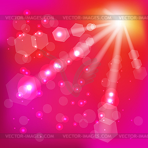 Pink Sun Background - vector image