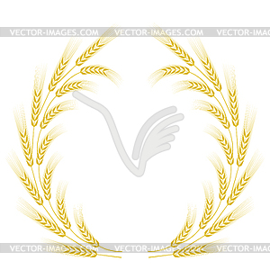 Wheat Frame - color vector clipart