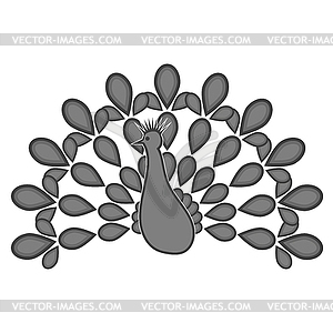 Peacock - vector clipart