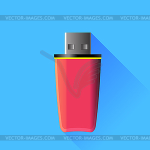 Pink Memory Stick - vector clip art