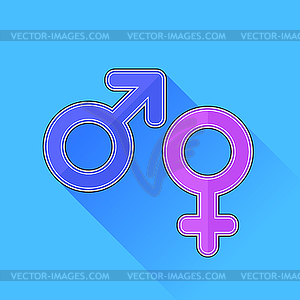 Male Female Icons - vector clip art