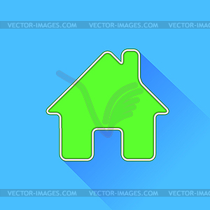 Green Home Icon - royalty-free vector image