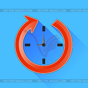 Clock Icon - vector image