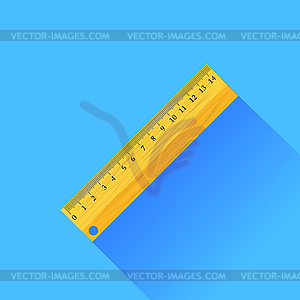 Wooden Ruler - vector clip art