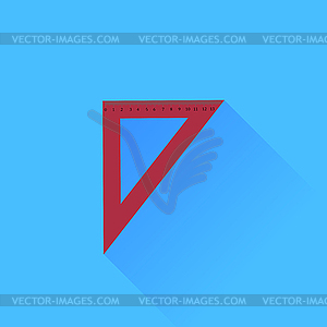 Red Ruler - royalty-free vector clipart