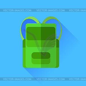 Green Backpack - vector clipart