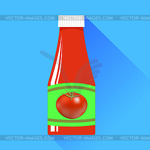 Томатного кетчупа - векторная иллюстрация