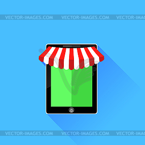 Мобильная Иконка магазин - изображение в векторе / векторный клипарт