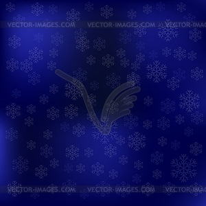 Blue Snow Winter Background - stock vector clipart