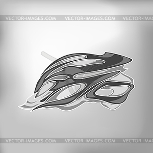 Grey Bike Helmet - vector clip art