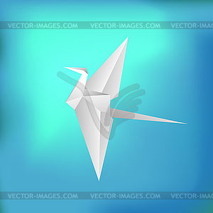 Flying Paper Bird - vector image