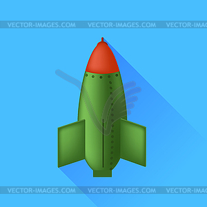 Одноместный бомба - цветной векторный клипарт