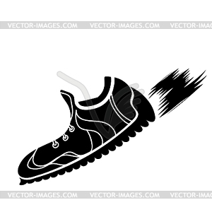 Silhouette of Ranning Shoes - vector clipart