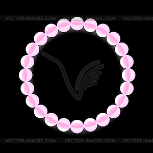 Pink Pearl Necklace - vector clip art