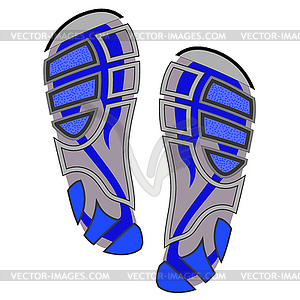 Clean Sport Shoe Imprints - vector image