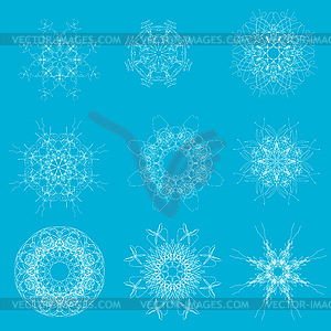 White Snow Flakes - vector image