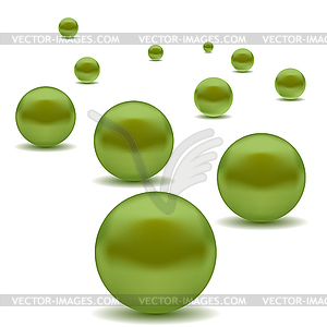 Green Pearls - vector clipart / vector image