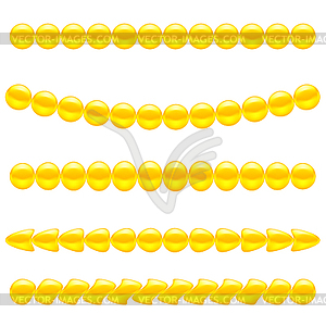 Yellow Pearl Necklace - vector clip art