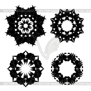 Set of Black Ornaments - vector clipart