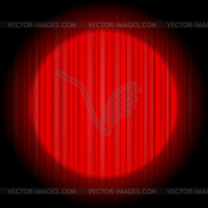 Красный занавес - стоковый клипарт