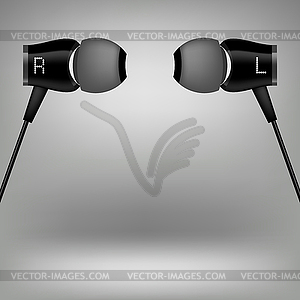 Grey Headphones - vector clipart