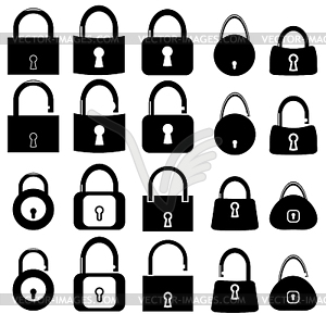 Set of Locks Icons - vector clip art