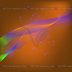 Абстрактный красочный волны - векторное изображение