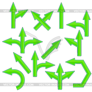 Green Arrows - vector clip art