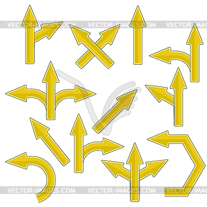 Yellow Arrows - vector clip art