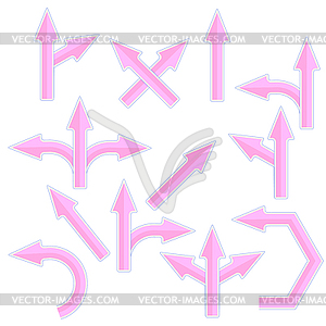 Pink Arrows - vector image