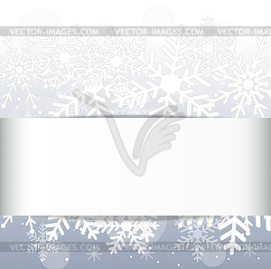 Праздничный рождественский фон со снежинками - стоковый векторный клипарт