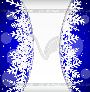 Festive christmas background with snowflakes - vector clipart