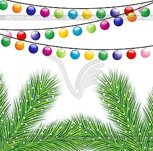 Рождественские фон с веточки ели и - рисунок в векторе