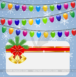 Christmas festive postal and garlands - vector clip art