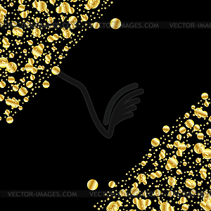 Черный фон с золотыми блестками - векторное изображение клипарта