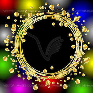 Christmas bright background with gold spangles - vector image