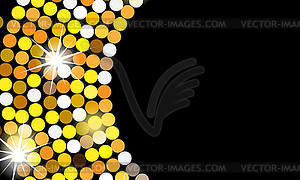 Black background with gold spangles - vector clip art