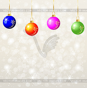 Festive background with varicoloured balls - vector clipart