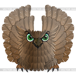 Nocturnal birds of prey. Owl - vector clipart / vector image