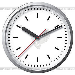 Wall mounted digital clock - vector image