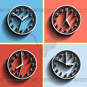 Wall mounted digital clock - vector clipart