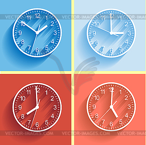 Wall mounted digital clock - vector clip art