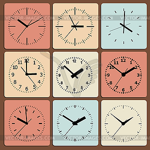 Wall mounted digital clock - vector clipart