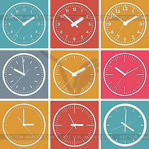 Wall mounted digital clock - vector clip art