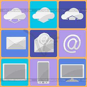 Modern flat icons collection - vector clipart