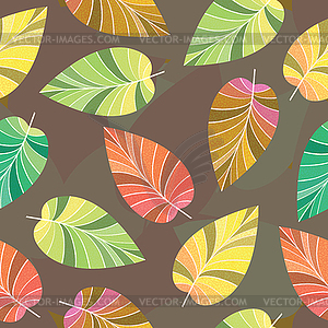 Background of leaves. Seamless  - vector image