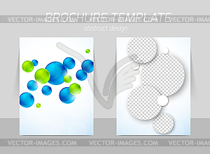 Flyer template back and front design - vector image