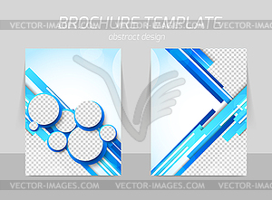 Flyer template back and front design - vector image