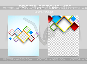 Flyer back and front template design - vector clipart